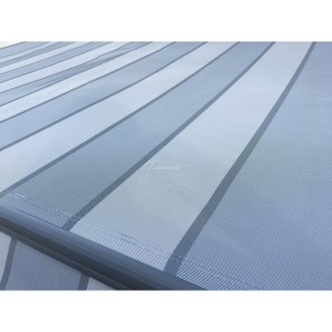 Markiza elektryczna 200x150 Szare Pasy STD