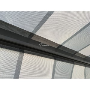 Markiza elektryczna 200x150 Szare Pasy STD