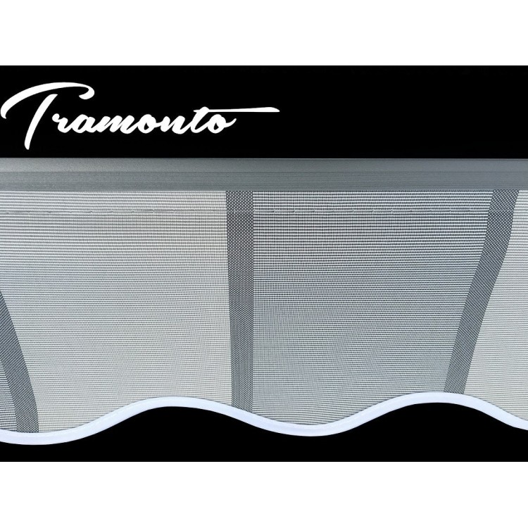 Markiza elektryczna 200x150 Szare Pasy STD