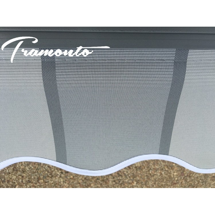 Markiza elektryczna 200x150 Szare Pasy STD