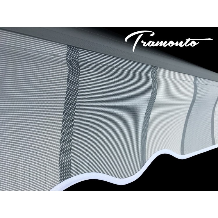 Markiza elektryczna 200x150 Szare Pasy STD