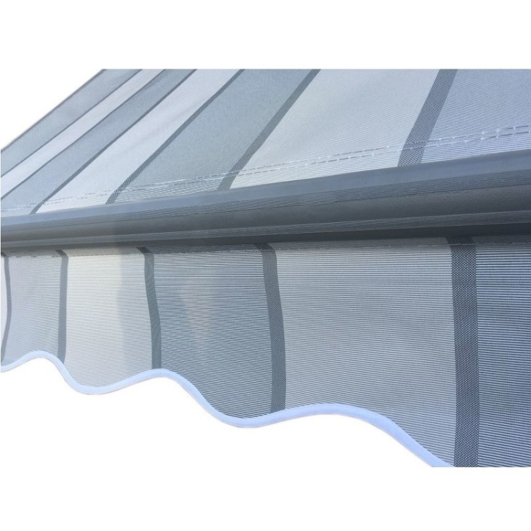 Markiza elektryczna 200x150 Szare Pasy STD