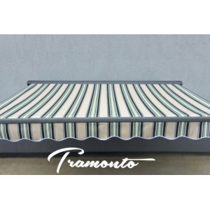 Markiza tarasowa ANTRACYT 250x200 Beż-Zielona PREM