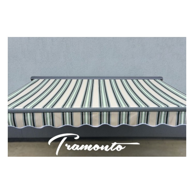 Markiza tarasowa ANTRACYT 250x200 Beż-Zielona PREM