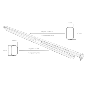 Ramię do markizy 250x200 prawe