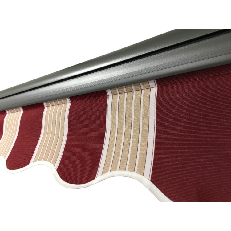 Markiza tarasowa ANTRACYT 250x200 Bordo-Beż PREM