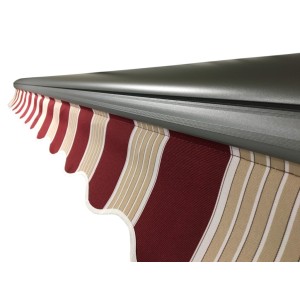 Markiza tarasowa ANTRACYT 250x200 Bordo-Beż PREM