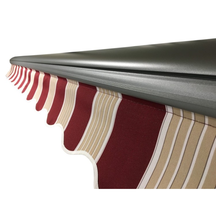 Markiza tarasowa ANTRACYT 250x200 Bordo-Beż PREM