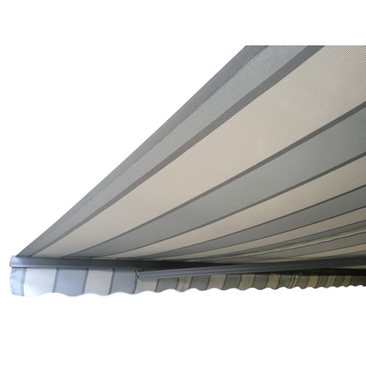 Markiza elektryczna 200x150 Szare Pasy STD