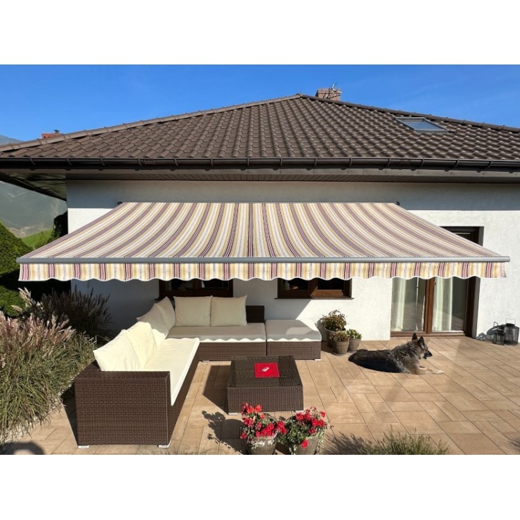 Markiza elektryczna 450x300 Beż-Bordo STD