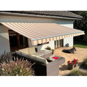 Markiza elektryczna 450x300 Beż-Bordo STD