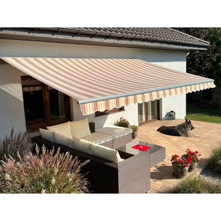 Markiza elektryczna 450x300 Beż-Bordo STD