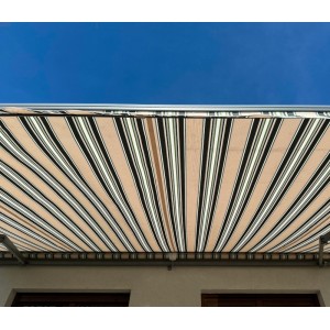 Markiza tarasowa ANTRACYT 250x200 Beż-Zielona PREM