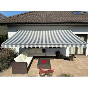 Markiza tarasowa ANTRACYT 250x200 Szaro-Szara STD