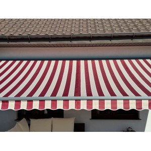 Markiza tarasowa ANTRACYT 250x200 Bordo-Beż PREM