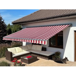 Markiza tarasowa ANTRACYT 250x200 Bordo-Beż PREM