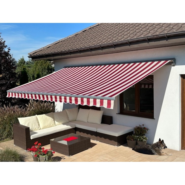 Markiza tarasowa ANTRACYT 250x200 Bordo-Beż PREM