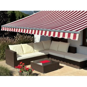 Markiza tarasowa ANTRACYT 250x200 Bordo-Beż PREM