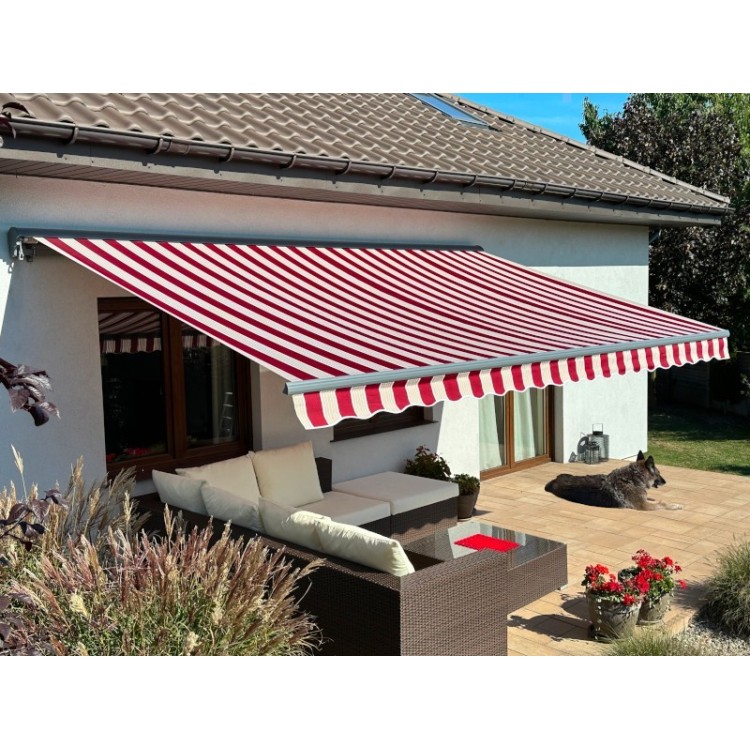 Markiza tarasowa ANTRACYT 250x200 Bordo-Beż PREM