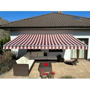 Markiza tarasowa ANTRACYT 300x250 Bordo-Beż STD