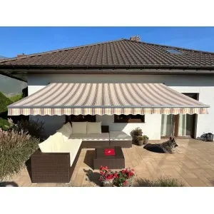 Markiza tarasowa ANTRACYT 300x250 Beż-Bordo STD