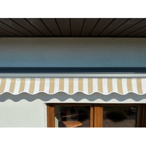 Markiza elektryczna 250x200 Beż-Biała PREM