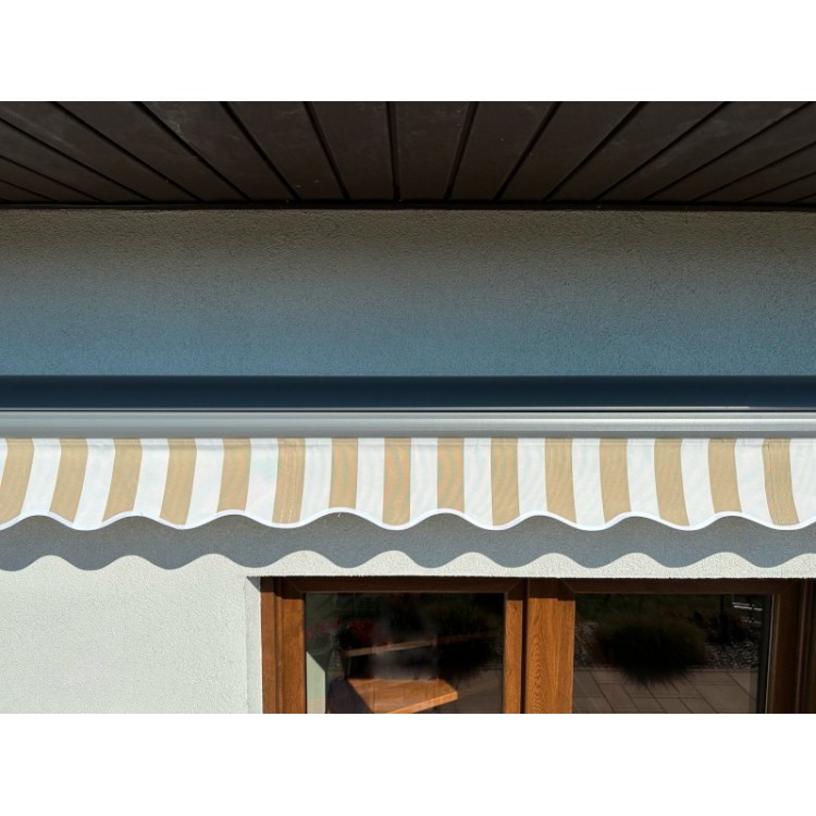 Markiza elektryczna 250x200 Beż-Biała PREM