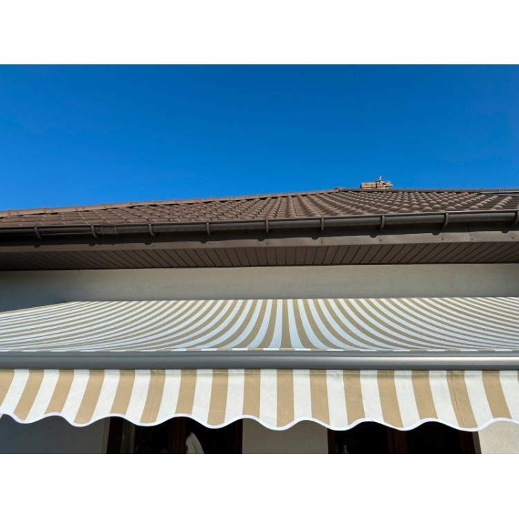 Markiza elektryczna 250x200 Beż-Biała STD