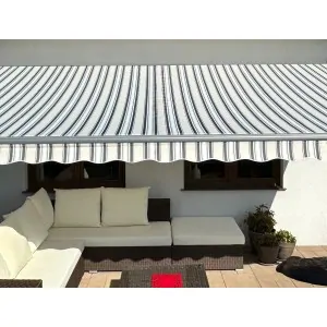 Markiza tarasowa ANTRACYT 250x200 SzaryBeżKrem STD