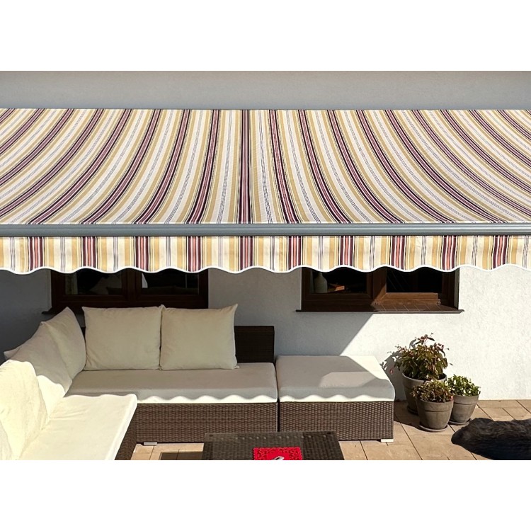 Markiza elektryczna 450x300 Beż-Bordo STD