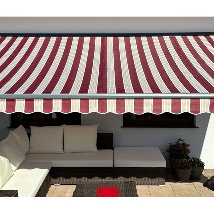 Markiza tarasowa ANTRACYT 250x200 Bordo-Beż PREM