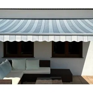 Markiza tarasowa ANTRACYT 250x200 Szare Pasy STD