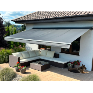 Markiza tarasowa ANTRACYT 500x300 Szara PREM