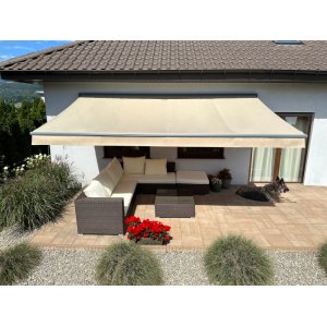 Markiza tarasowa ANTRACYT 500x300 Beżowa PREM
