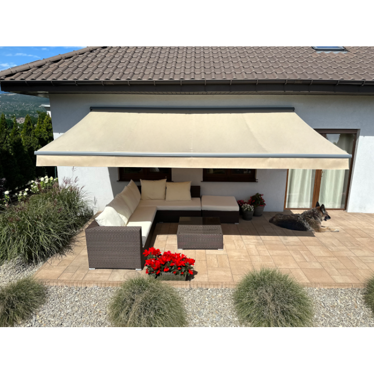 Markiza tarasowa ANTRACYT 500x300 Beżowa PREM
