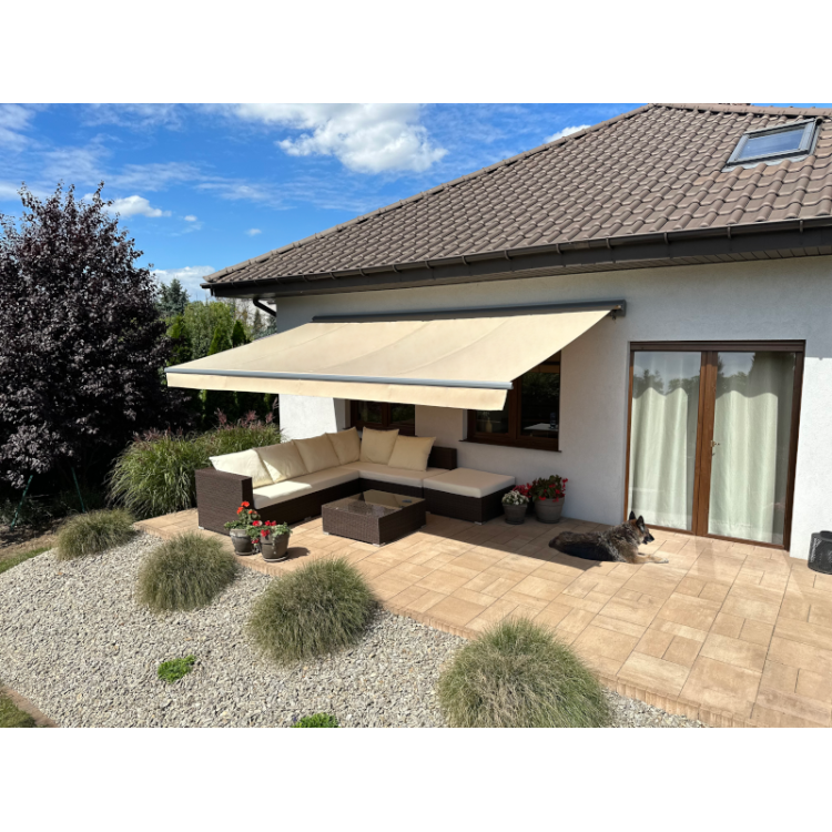 Markiza tarasowa ANTRACYT 500x300 Beżowa PREM