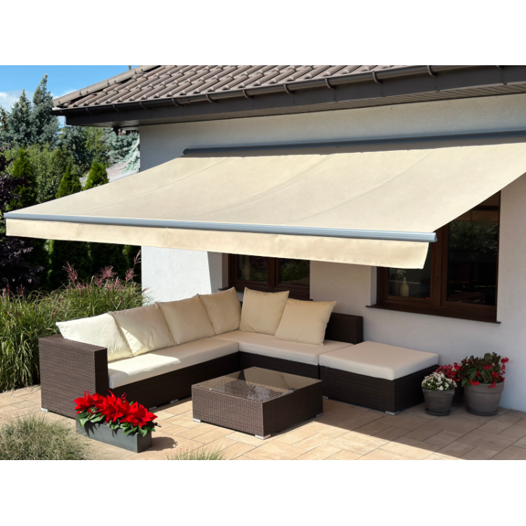Markiza tarasowa ANTRACYT 500x300 Beżowa PREM