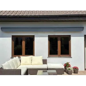 Markiza elektryczna 600x350 Szary Jasny PREM