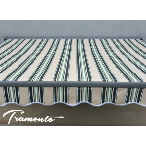 Markiza tarasowa ANTRACYT 250x200 Beż-Zielona PREM