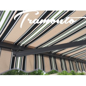 Markiza tarasowa ANTRACYT 250x200 Beż-Zielona PREM