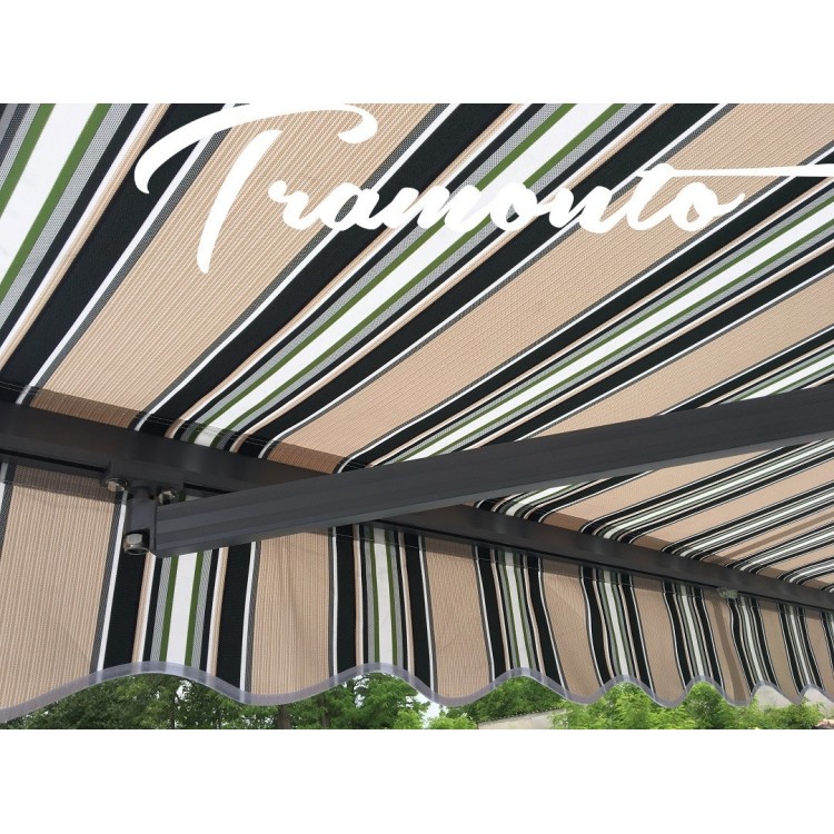 Markiza tarasowa ANTRACYT 250x200 Beż-Zielona PREM