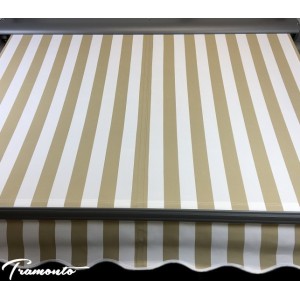 Markiza elektryczna 250x200 Beż-Biała PREM
