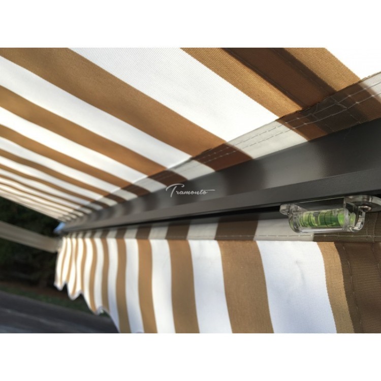 Markiza elektryczna 250x200 Beż-Biała PREM