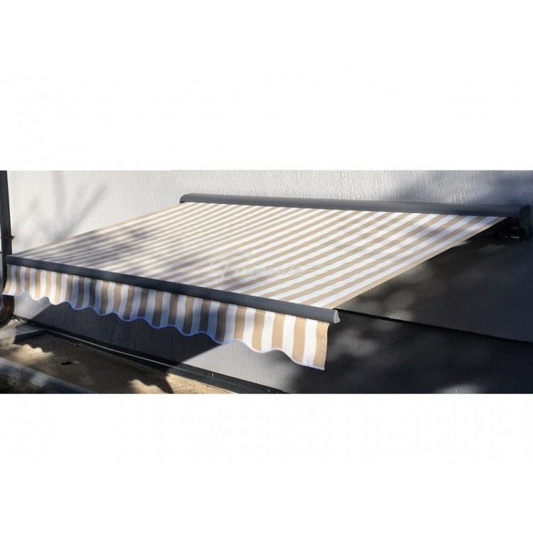 Markiza elektryczna 250x200 Beż-Biała PREM